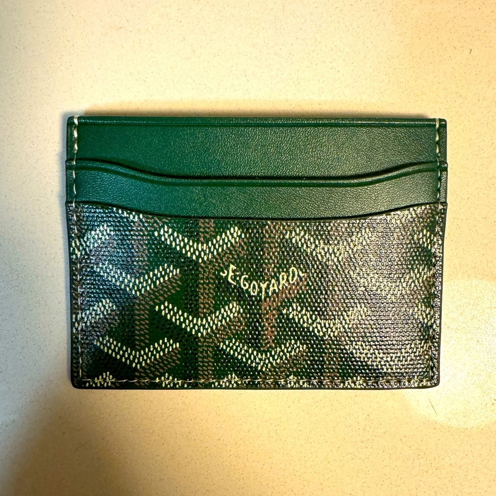 Goyard Card Holder, Green